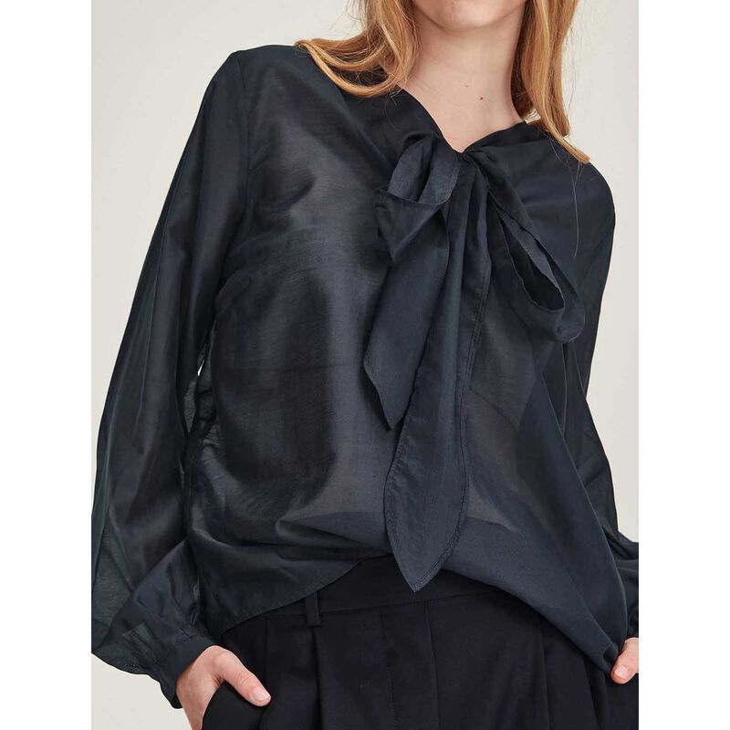 Caroline Sills Tie Neck Blouse image number 2